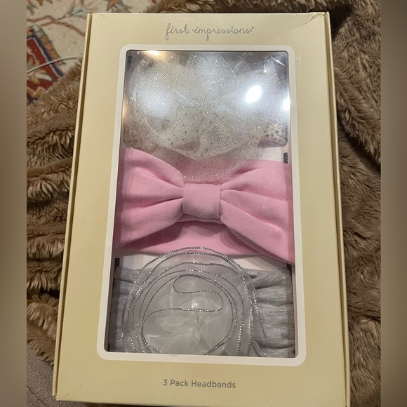 First Impressions Other - First Impressions 3- Pack Baby Girl Headbands